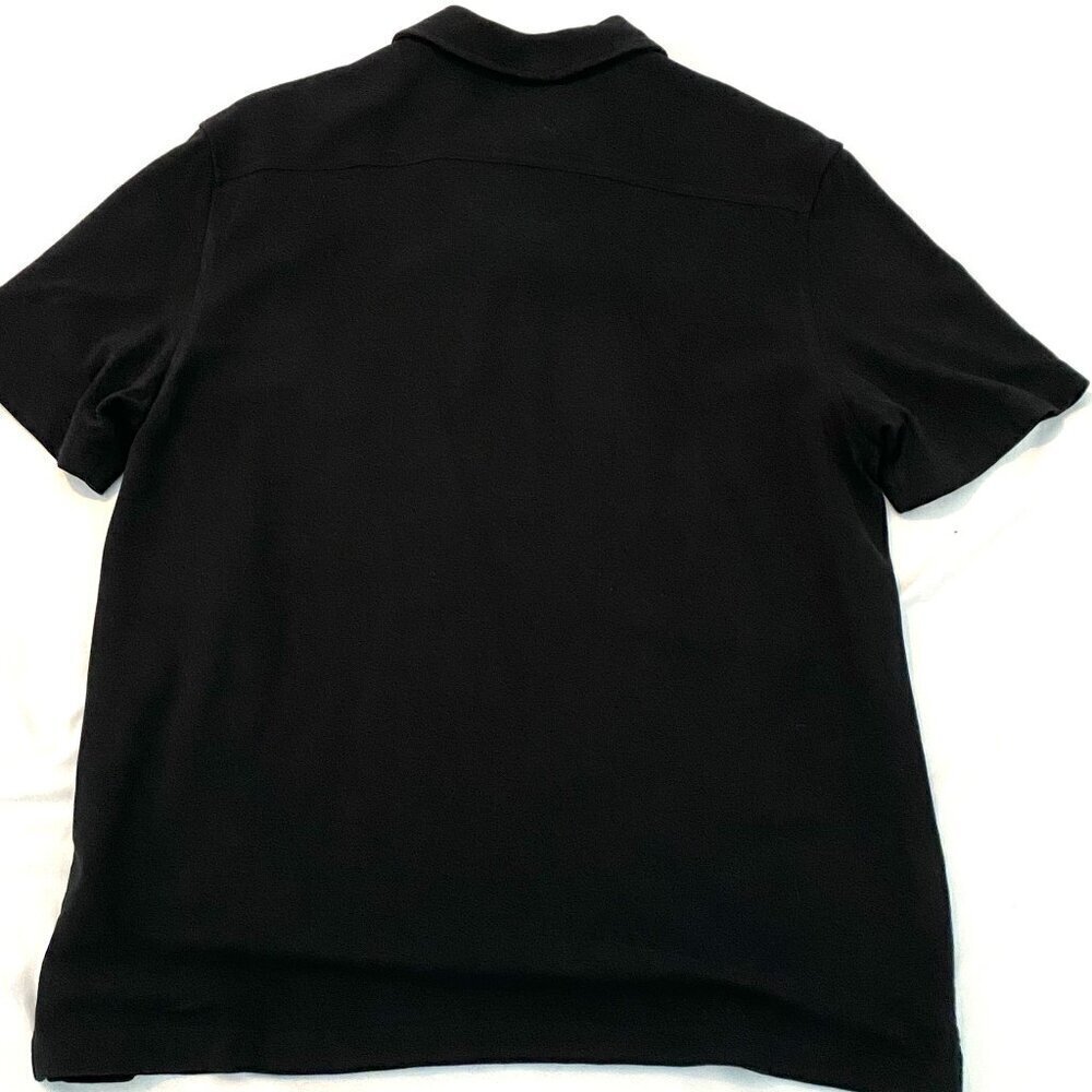Banana Republic black short sleeve cotton polo top Mens XL Tall classic preppy - Picture 5 of 6